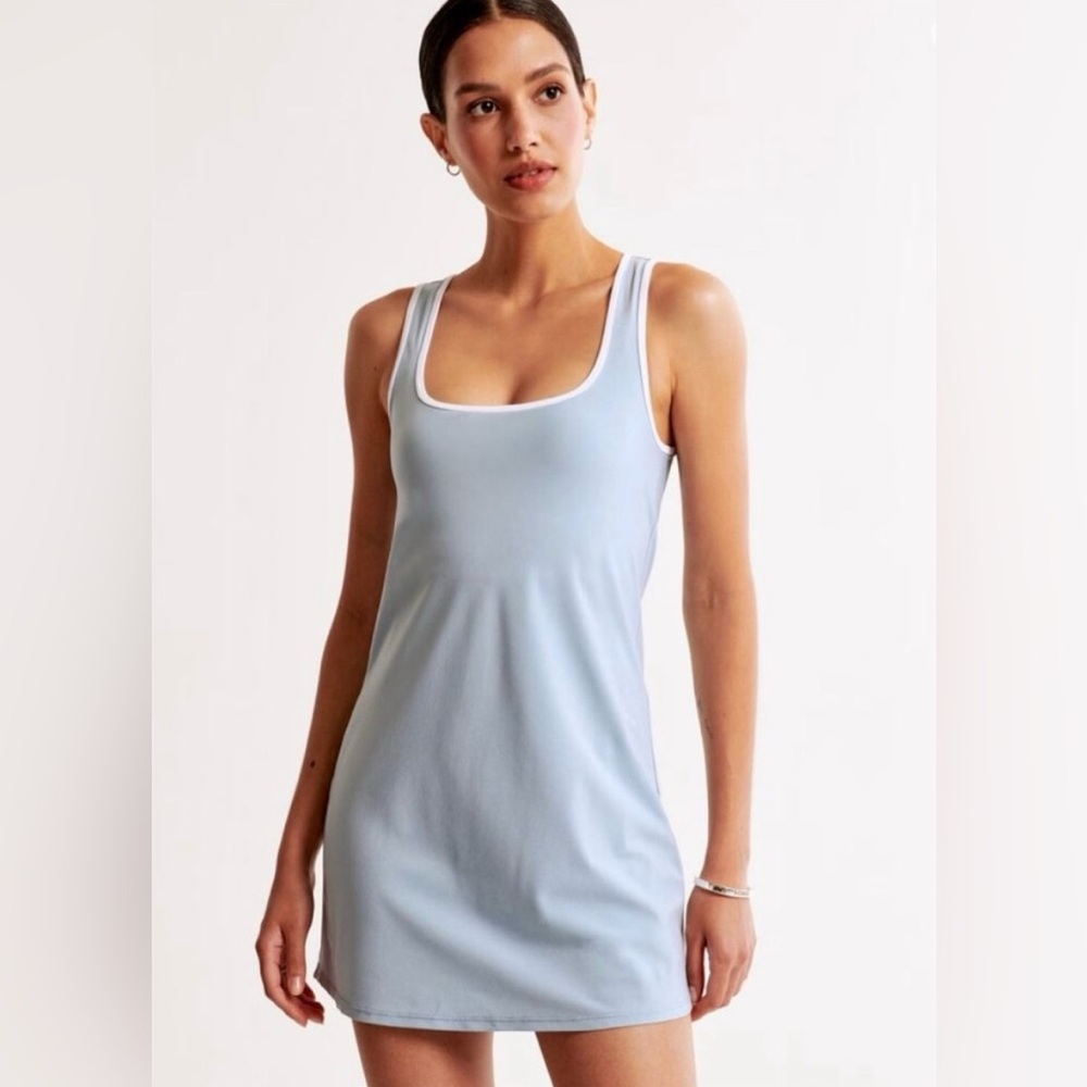 Abercrombie & Fitch Light Blue Sculpt Dress